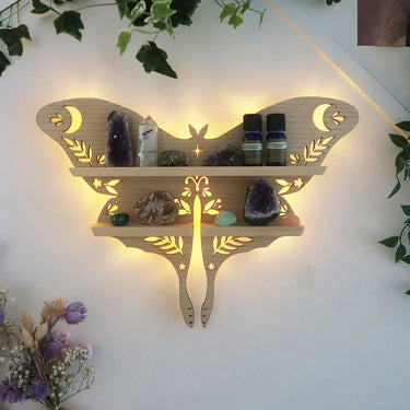 Luna Moth Crystal Shelf