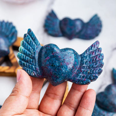 Ruby in Kyanite Heart Wings