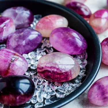 Purple Fluorite Tumbled  Stone