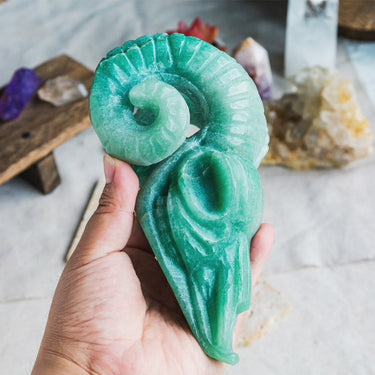 Green Aventurine Sheep Head