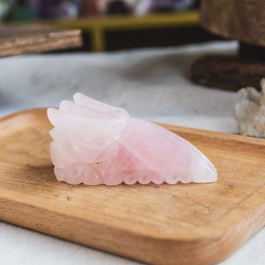 Rose Quartz Bird Head