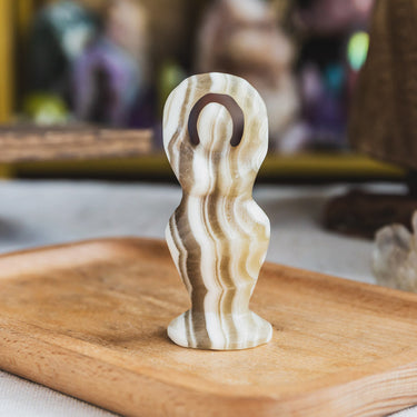 Zebra Calcite Yoga Goddess