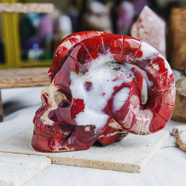 Red Jasper Sheep Skull