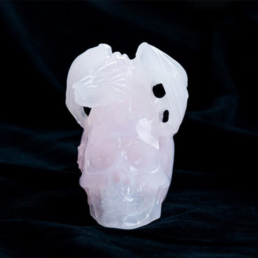 Pink Calcite Skulls With Flying dragon