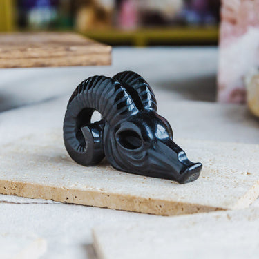 Black Obsidian 3'' Sheep Head