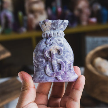 Purple Mica Money Bag