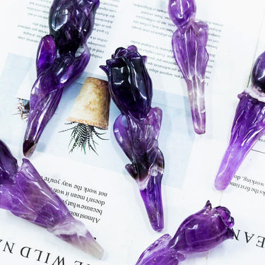 Dream Amethyst crystal rose wand