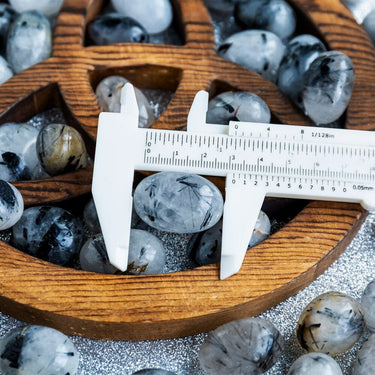 Black tourmaline in quartz Tumbled Stone