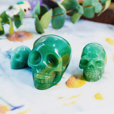 2" Green Aventurine Skull