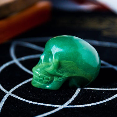 2" Green Aventurine Skull