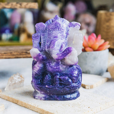 Lepidolite Ganesha