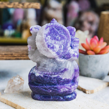 Lepidolite Ganesha