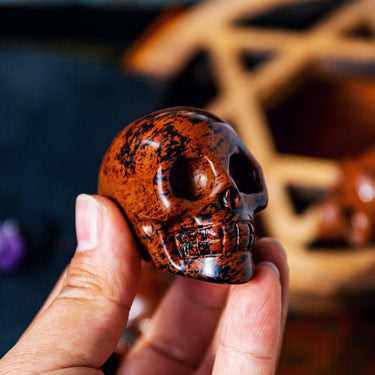 2" Mahogany Obsidian Skull