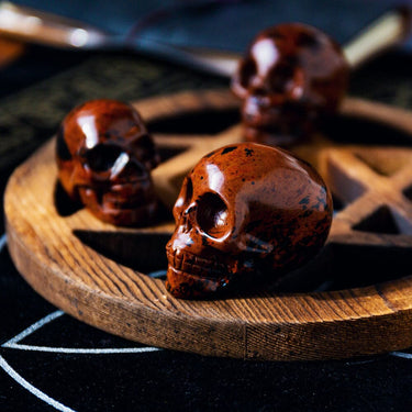 2" Mahogany Obsidian Skull