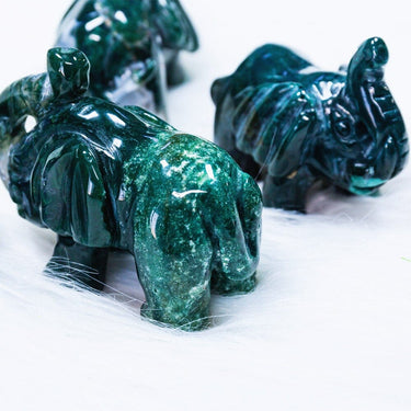 Moss Agate Elephant