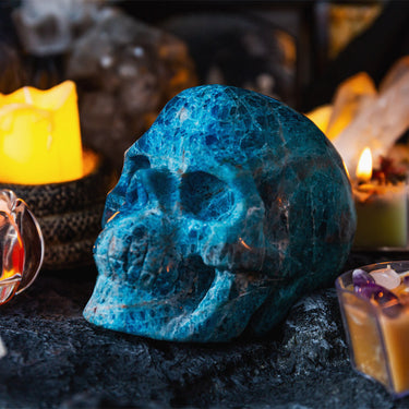 Blue Apatite Skull