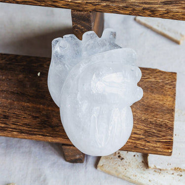 Clear Quartz Human Heart