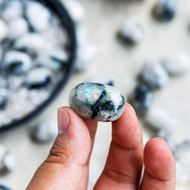 Rainbow MoonStone Tumbled Stone