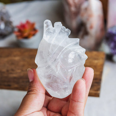 Clear Quartz Human Heart