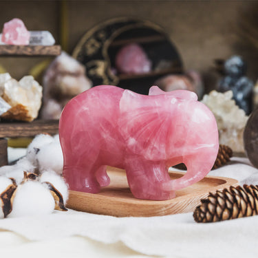 Rose Quartz Elephant