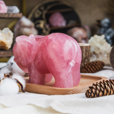 Rose Quartz Elephant