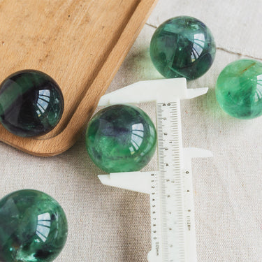 Green Fluorite Spheres