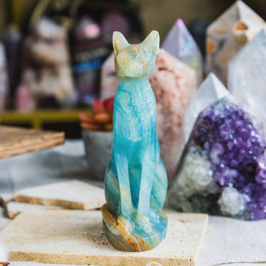 Blue Onyx Egypt Cat