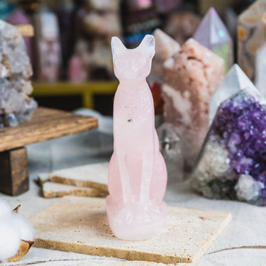 Rose Quartz Egypt Cat