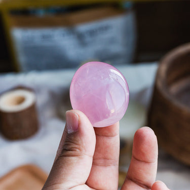 Rose Quartz Palm Stone