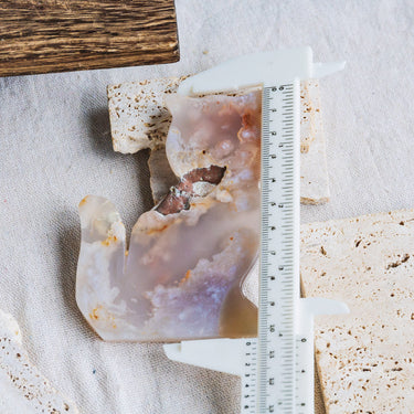 Flower Agate Cat Slice