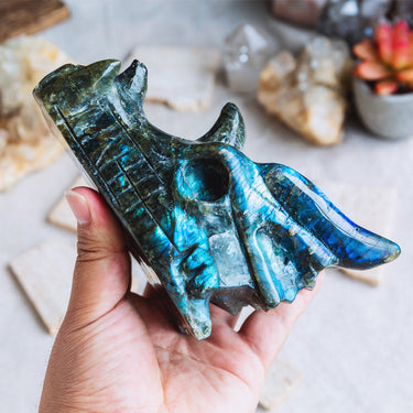 Labradorite Dragon Head