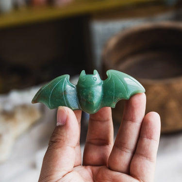 Green Aventurine Bat