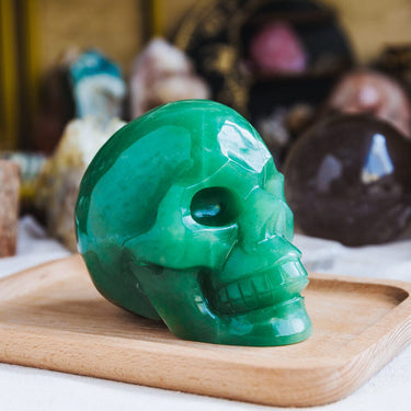 Green Aventurine Skull