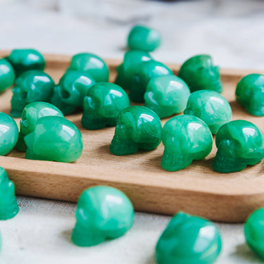 1" Green Aventurine Skull