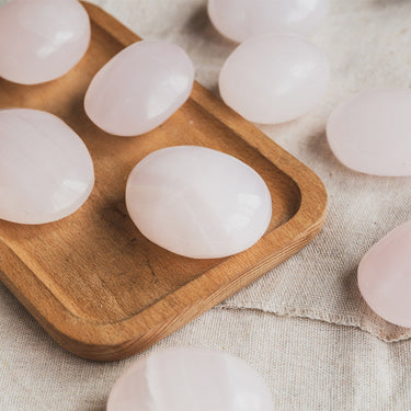 Pink Calcite Palm Stone