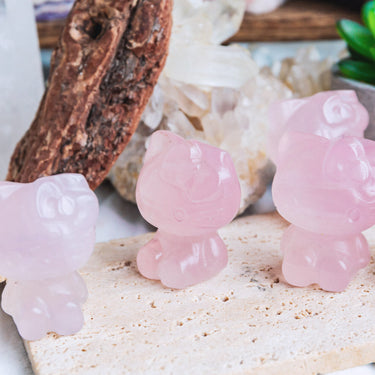 2" Rose Quartz Hello Kitty