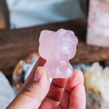 2" Rose Quartz Hello Kitty