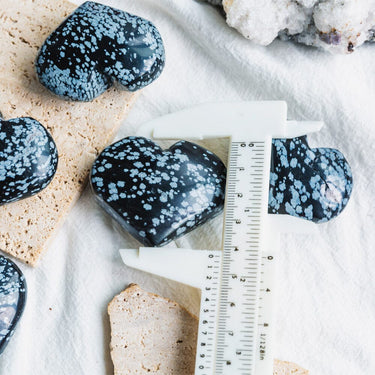 Snowflake Obsidian Heart