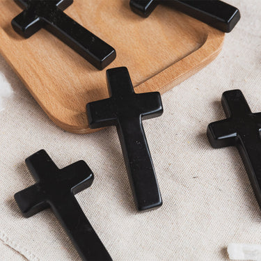 Black Obsidian Cross