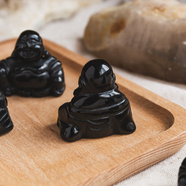 1.5" Black Obsidian Buddha