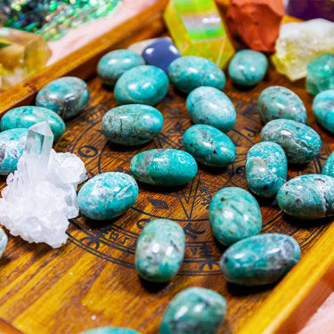 Amazonite With Smoky Quartz Tumbled Stone