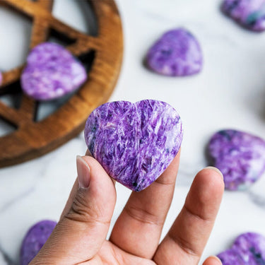 Charoite heart