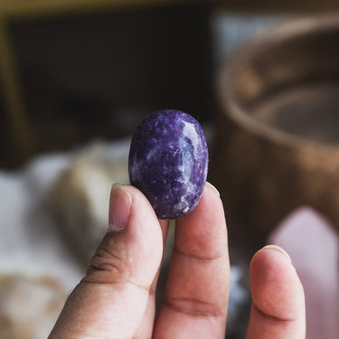 Purple Mica Tumbled Stone