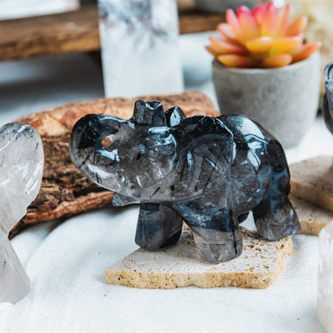 Black Tourmaline Elephant