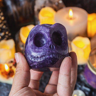 Lepidolite Jack Skull