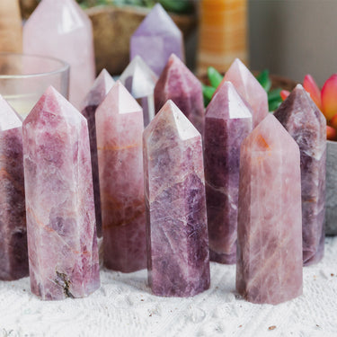 Lavender Rose Quartz Point