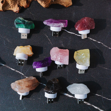 Raw Crystal Stone USB Interface Night Light