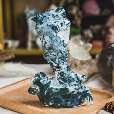 Moss Agate Yoga Goddess