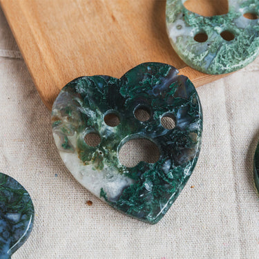 Moss Agate Heart