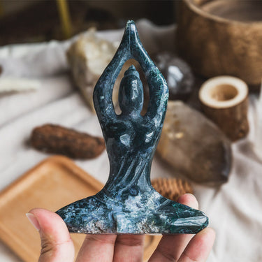 Moss Agate Yoga Goddess